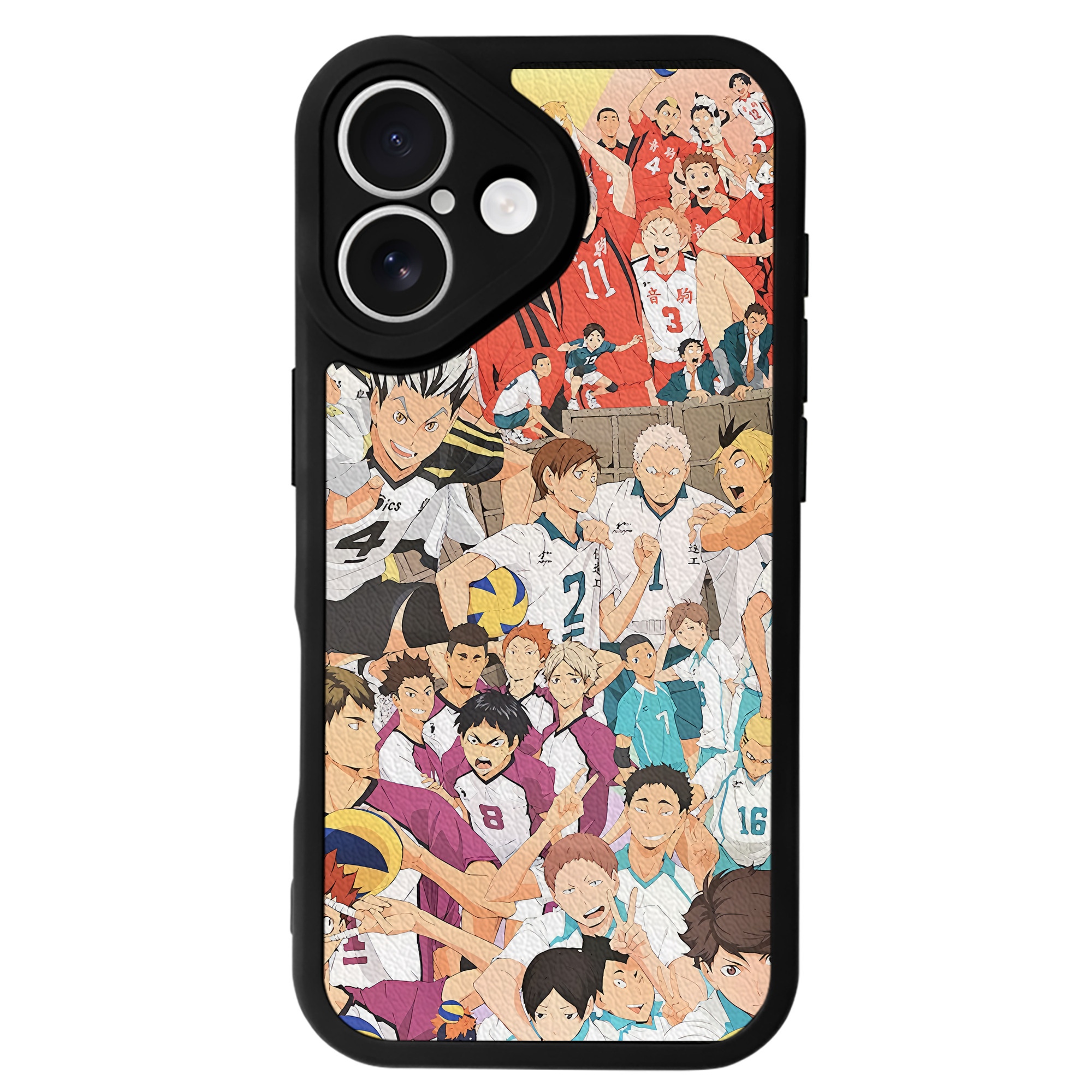 （画像用） ハイキュー!! Haikyu!! 【iPhone 16シリーズ対応】シリコンスマホケース（レザー調） 材質：シリコン